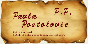 Pavla Postolović vizit kartica